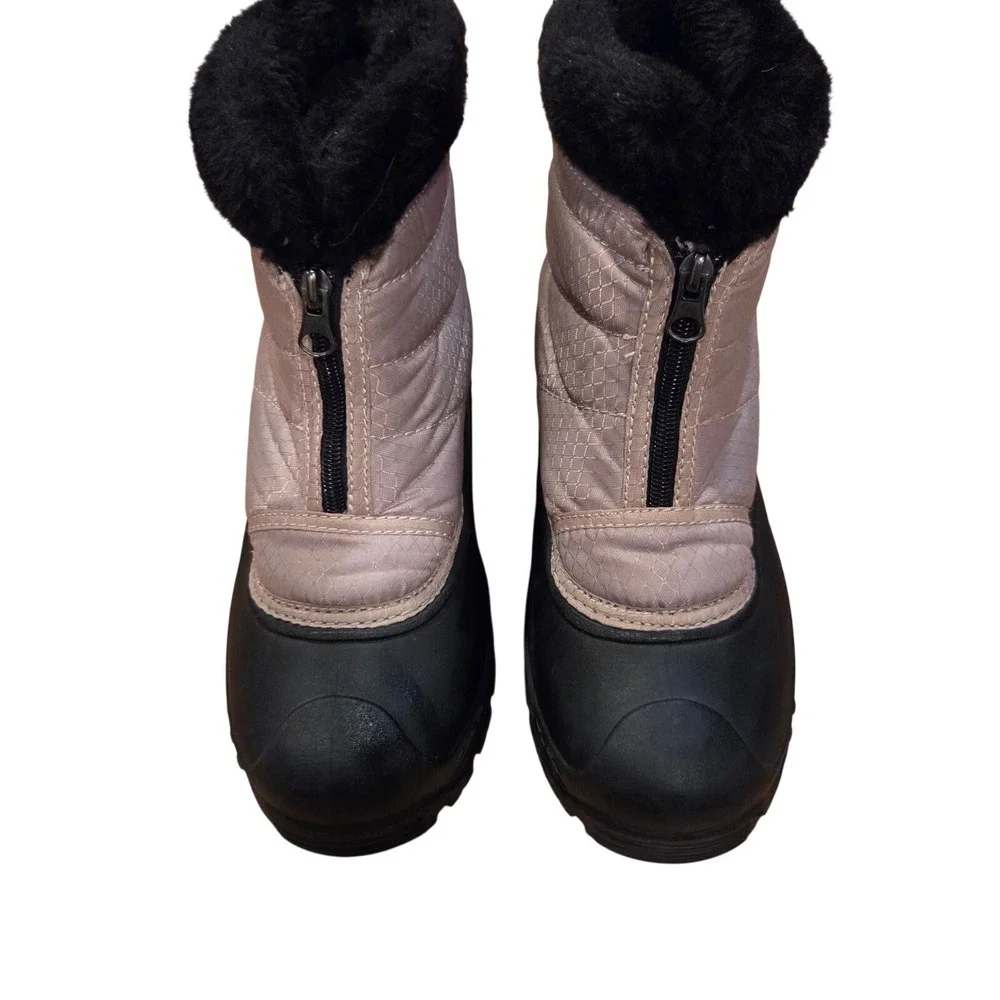 Northside Winter Snow Boots Women 7 Thermolite Insulated Zip Tan Black Preloved‎
